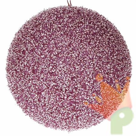 PALLINA DI NATALE ROSA CON STRASS 10 CM