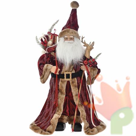 BABBO NATALE BORDEAUX 65CM