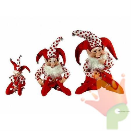ELFO 90CM POIS ROSSO E BIANCO