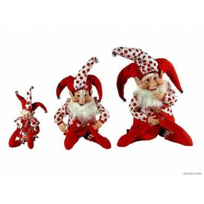ELFO 90CM POIS ROSSO E BIANCO