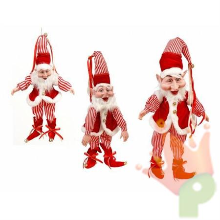 ELFO 40CM BIANCO E ROSSO