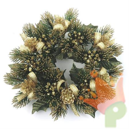 GIROCANDELA CON PIGNE ORO