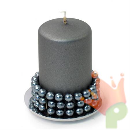 GIROCANDELA ELASTICO CON PERLE NERE
