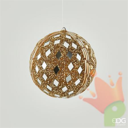 PALLINA DI NATALE SPECCHI ORO 12 CM -EDG- ENZO DE GASPERI