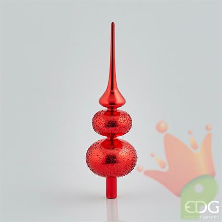 PUNTALE IN VETRO H. 35CM ROSSO