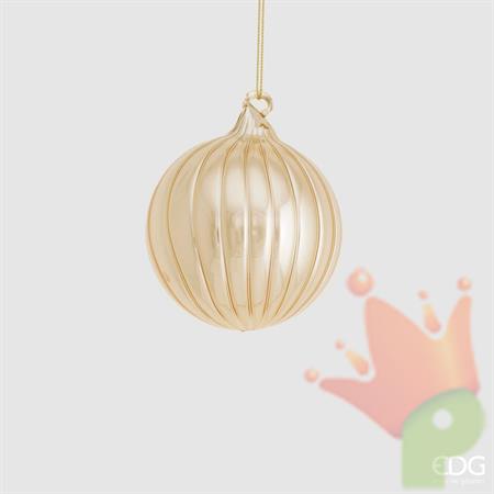 PALLINA DI NATALE VETRO ORO  8 CM -EDG- ENZO DE GASPERI