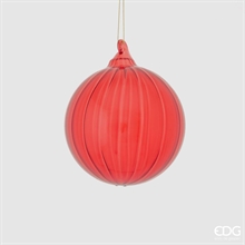 PALLINA DI NATALE VETRO ROSSO 10 CM -EDG- ENZO DE GASPERI