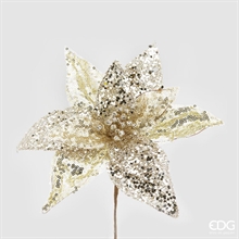 STELLA DI NATALE PAIETTATA H. 18CM D. 22CM ORO