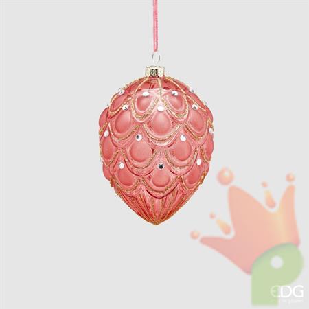 DECORAZIONE PENDENTE UOVO H. 11CM ROSA
