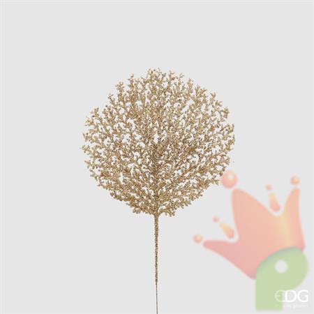 RAMO CORALLO H. 48CM GLITTER CHAMPAGNE