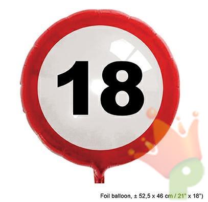 PALLONCINO MYLAR 22INCH SEGNALE 18 ANNI