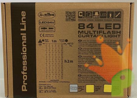 TENDA LUMINOSA 84 MAXILED BIANCO CALDO MULTIFLASH 24V H. 2MT