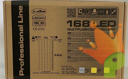 TENDA LUMINOSA 168 MAXILED BIANCO CALDO MULTIFLASH 24V H. 4MT