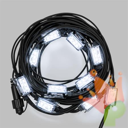 LUCI DI NATALE 10 STROBOLED BIANCO FREDDO 10MT