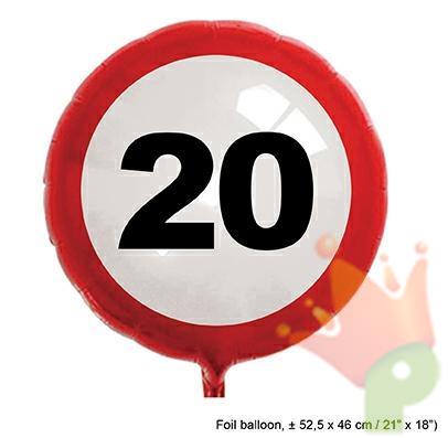 PALLONCINO MYLAR 22INCH SEGNALE 20 ANNI