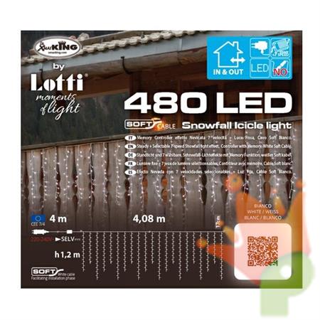 TENDA DI LUCI SNOW LIGHT NEVICATA 480 LED BIANCO  24V