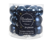 PALLINE DI NATALE BLU 2,5 CM CONFEZIONE 24 PZ