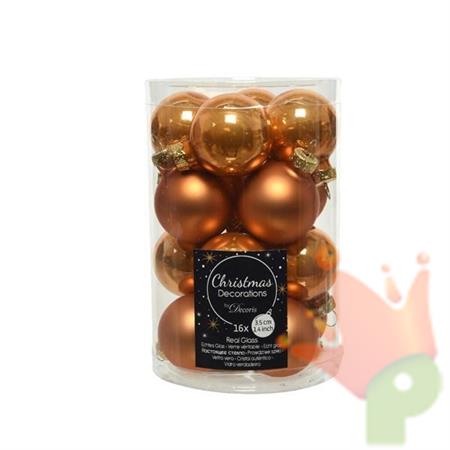 PALLINE DI NATALE RAME 2,5 CM CONFEZIONE 24 PZ