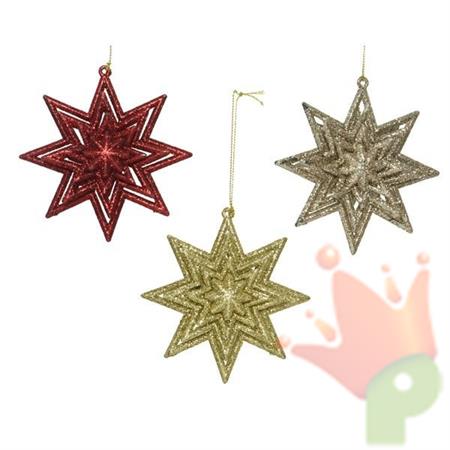 PENDENTI IN PLASTICA 11CM ROSSO/ORO