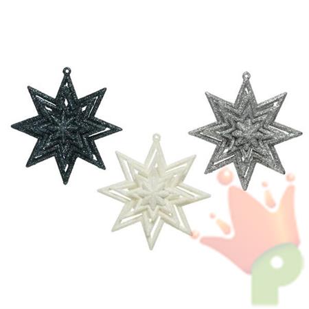 PENDENTI IN PLASTICA 11CM BIANCO/ARGENTO/BLU