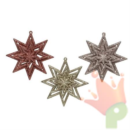 PENDENTI IN PLASTICA 11CM ROSSO/AVORIO/ROSA GOLD
