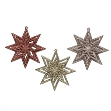 PENDENTI IN PLASTICA 11CM ROSSO/AVORIO/ROSA GOLD