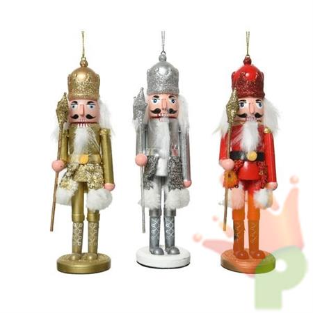 SCHIACCIANOCI 17CM ORO/ROSSO/ARGENTO