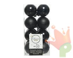 PALLINE DI NATALE NERE 4 CM CONFEZIONE 16 PZ