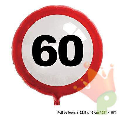 PALLONCINO MYLAR 22INCH SEGNALE 60 ANNI