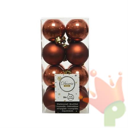 PALLINE DI NATALE RAME 4 CM CONFEZIONE 16 PZ