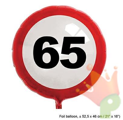 PALLONCINO MYLAR 22INCH SEGNALE 65 ANNI