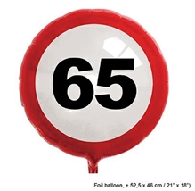 PALLONCINO MYLAR 22INCH SEGNALE 65 ANNI