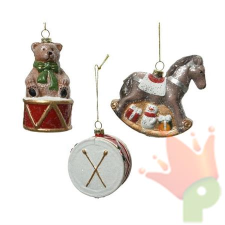 PENDENTI 11CM TAMBURO/CAVALLO A DONDOLO/ORSO 1 PZ ASSORTITO