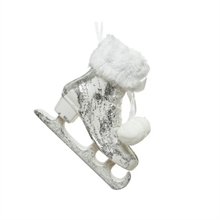 PENDENTE PATTINO 11,4CM BIANCO-ARGENTO