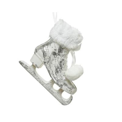 PENDENTE PATTINO 11,4CM BIANCO-ARGENTO