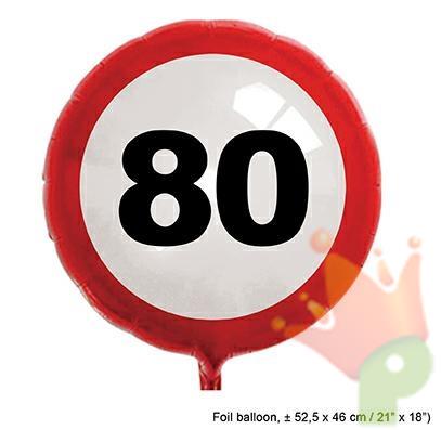 PALLONCINO MYLAR 22INCH SEGNALE 80 ANNI