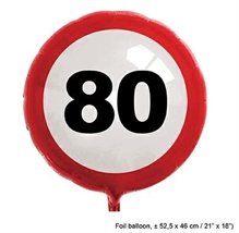 PALLONCINO MYLAR 22INCH SEGNALE 80 ANNI