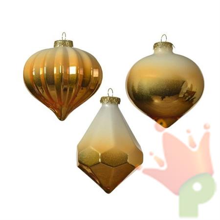 PENDENTE PER ALBERO 8CM BIANCO-ORO