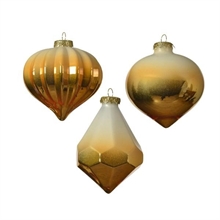PENDENTE PER ALBERO 8CM BIANCO-ORO