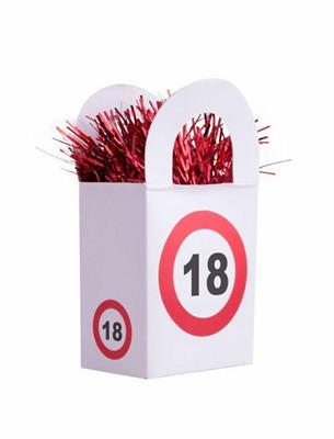 PESETTO PER PALLONCINI SEGNALE 18 ANNI