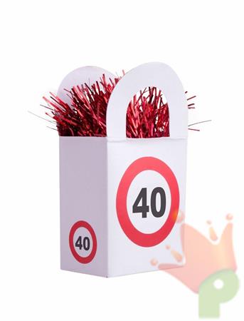 PESETTO PER PALLONCINI SEGNALE 40 ANNI