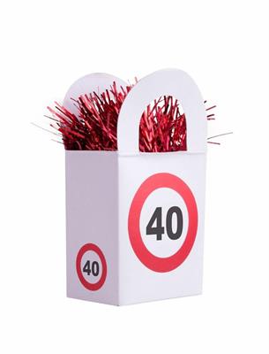 PESETTO PER PALLONCINI SEGNALE 40 ANNI
