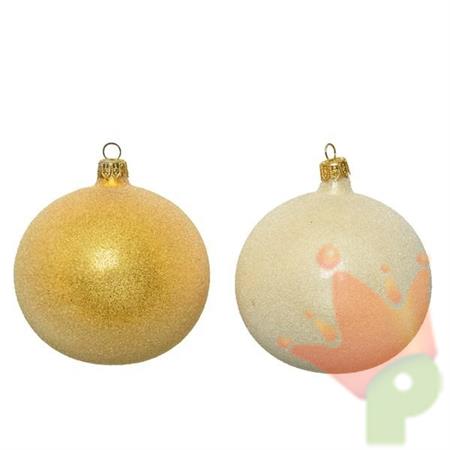 PALLINA PER ALBERO 10CM ORO/CHAMPAGNE