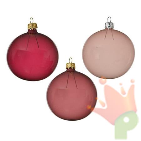 PALLINA PER ALBERO 8CM ROSA CIPRIA/ROSA/FUCSIA 6PZ
