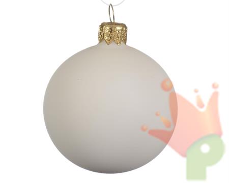 PALLINE DI NATALE BIANCO LANA OPACO 6 CM CONFEZIONE 6 PZ
