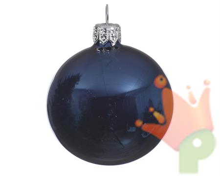 PALLINE DI NATALE BLU LUCIDO 6 CM CONFEZIONE 6 PZ