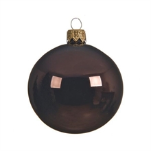 PALLINA PER ALBERO 8CM MARRONE SCURO 6PZ