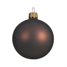 PALLINA PER ALBERO 8CM MARRONE SCURO OPACO 6PZ