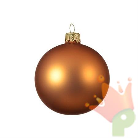 PALLINE DI NATALE AMBRA OPACO 10 CM CONFEZIONE 4 PZ