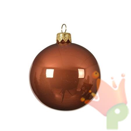 PALLINE DI NATALE RAME LUCIDO 10 CM CONFEZIONE 4 PZ